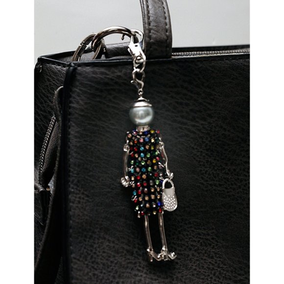HI-FASHION Fancy Girl Rhinestone Keychain or Handbag Accessory - Picture 3 of 5